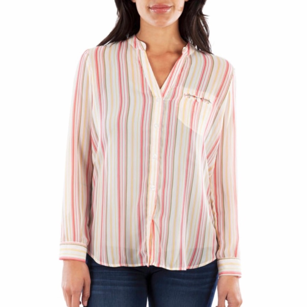 Kut From The Kloth “Jasmine” Top In Summer Stripe NWT